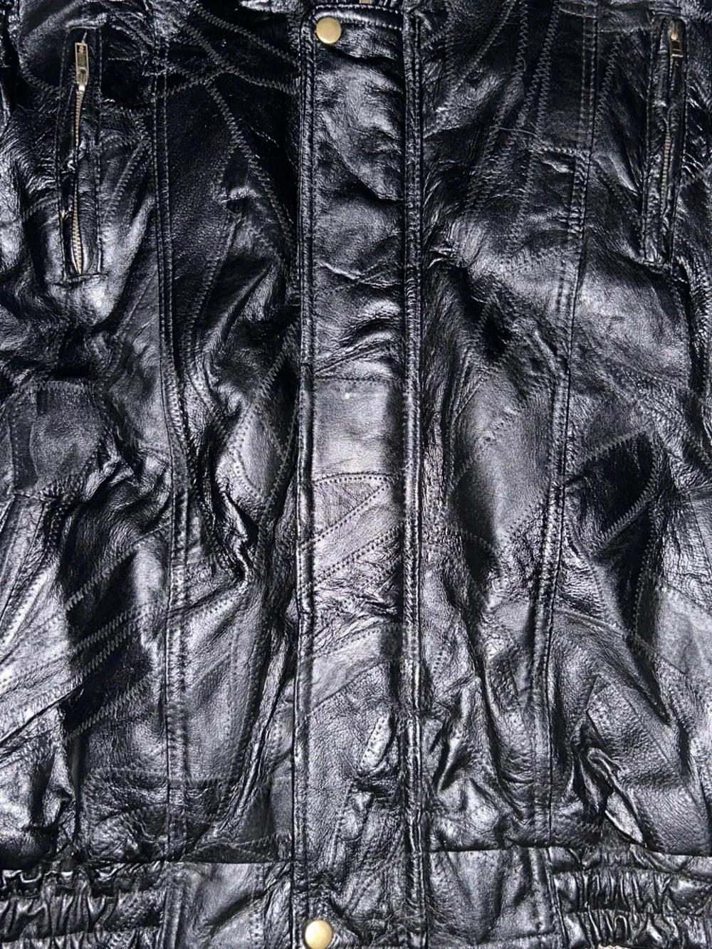 Rare 80s Black Bomber-Style Genuine Leather Jacket - Unbranded